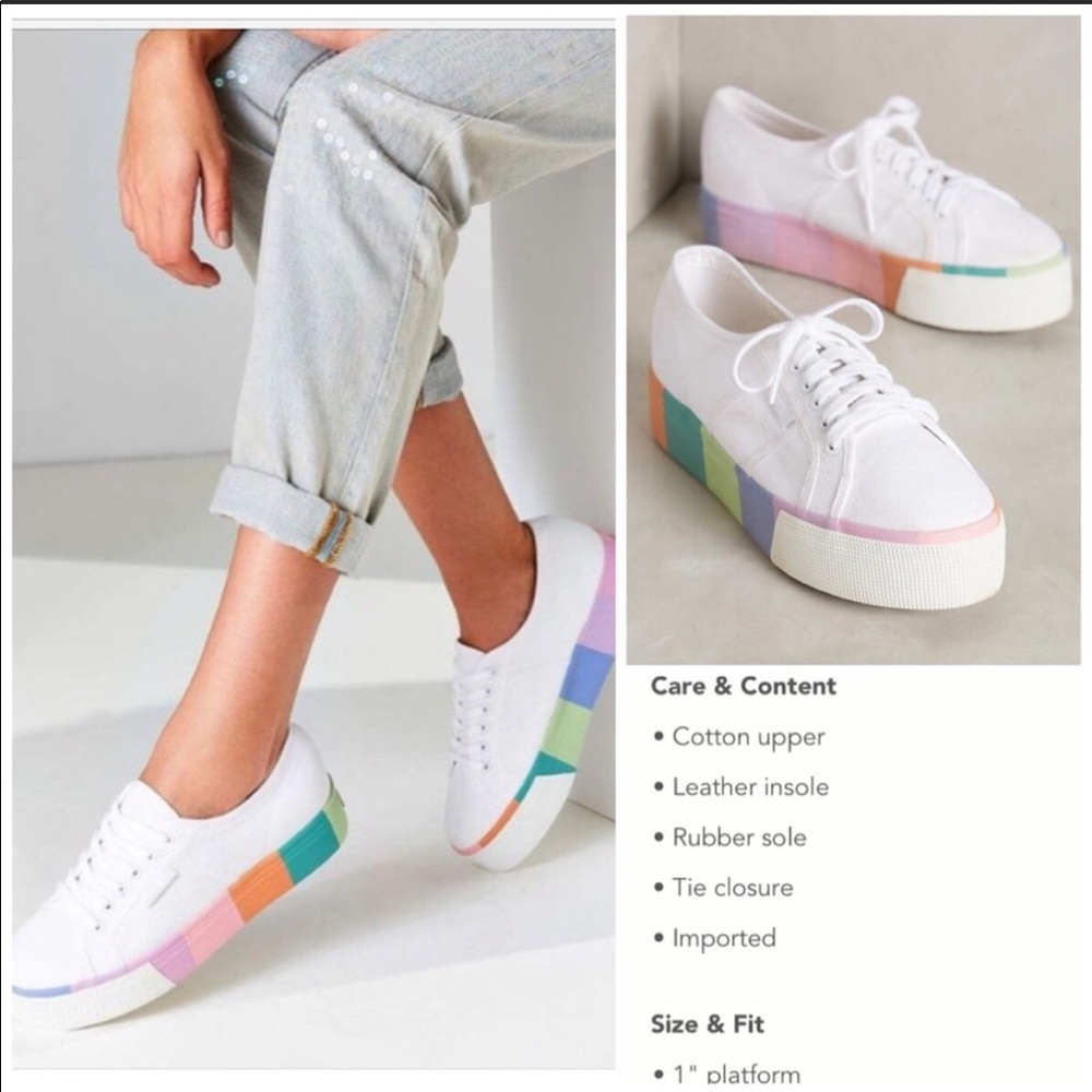 Superga platform pastel sneakers